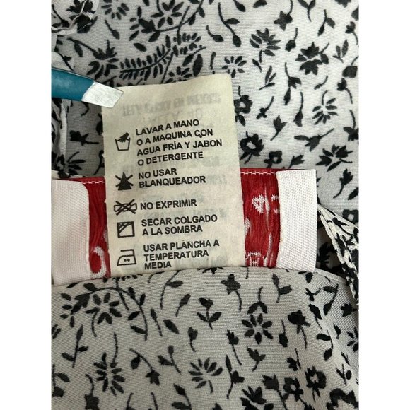 Paloma Carmin Floral Printed Blouse Ruffled Button Front 3/4 Sleeve 80's Size XL - Picture 8 of 8